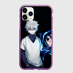 Чехол iPhone 11 Pro матовый Киллуа Золдик из Охотника, цвет: 3D-фиолетовый