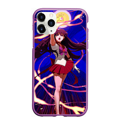 Чехол iPhone 11 Pro матовый Sailor Moon Рэй Хино, цвет: 3D-фиолетовый