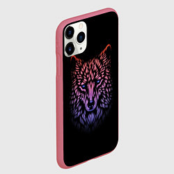 Чехол iPhone 11 Pro матовый Realistic gradient wolf, цвет: 3D-малиновый — фото 2
