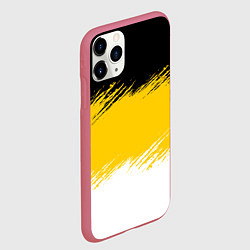 Чехол iPhone 11 Pro матовый Имперский флаг России штриховка, цвет: 3D-малиновый — фото 2