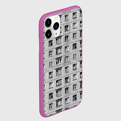 Чехол iPhone 11 Pro матовый Эстетика хрущёвки, цвет: 3D-фиолетовый — фото 2