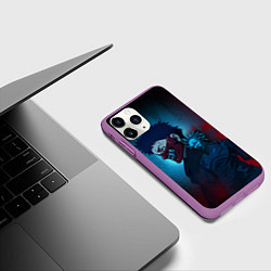 Чехол iPhone 11 Pro матовый Хитан в маске - Ниндзя Камуи, цвет: 3D-фиолетовый — фото 2