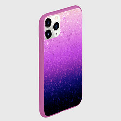 Чехол iPhone 11 Pro матовый Абстрактный градиент розово-синий, цвет: 3D-фиолетовый — фото 2