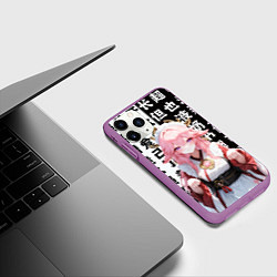 Чехол iPhone 11 Pro матовый Горничная Яэ Мико - Геншин Импакт, цвет: 3D-фиолетовый — фото 2