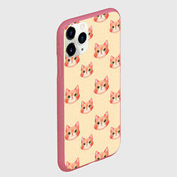Чехол iPhone 11 Pro матовый Рыжие котята, цвет: 3D-малиновый — фото 2