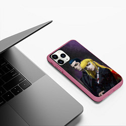 Чехол iPhone 11 Pro матовый Ведьма и зверь - Маг и путеводитель, цвет: 3D-малиновый — фото 2