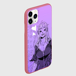 Чехол iPhone 11 Pro матовый Девушка - Досанко гяру чудо как милы, цвет: 3D-малиновый — фото 2