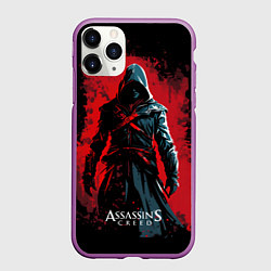 Чехол iPhone 11 Pro матовый Assassins creed выход из темноты, цвет: 3D-фиолетовый