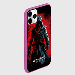 Чехол iPhone 11 Pro матовый Assassins creed выход из темноты, цвет: 3D-фиолетовый — фото 2