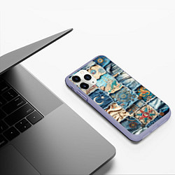 Чехол iPhone 11 Pro матовый Пэчворк из Турции, цвет: 3D-светло-сиреневый — фото 2