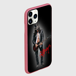 Чехол iPhone 11 Pro матовый Слэш музыкант группы Guns N Roses, цвет: 3D-малиновый — фото 2