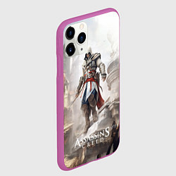 Чехол iPhone 11 Pro матовый Assassins creed town, цвет: 3D-фиолетовый — фото 2