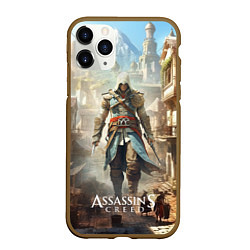 Чехол iPhone 11 Pro матовый Assassins creed старый город, цвет: 3D-коричневый