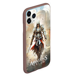 Чехол iPhone 11 Pro матовый Assassins creed poster game, цвет: 3D-коричневый — фото 2