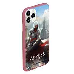 Чехол iPhone 11 Pro матовый Assassins creed poster game, цвет: 3D-малиновый — фото 2