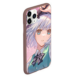 Чехол iPhone 11 Pro матовый Touhou Project Youmu Konpaku мило, цвет: 3D-коричневый — фото 2