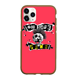 Чехол iPhone 11 Pro матовый God save pank