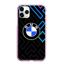 Чехол iPhone 11 Pro матовый Bmw абстракция, цвет: 3D-розовый