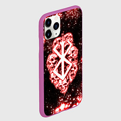 Чехол iPhone 11 Pro матовый Неоновое клеймо жертвы из Берсерка, цвет: 3D-фиолетовый — фото 2
