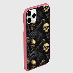 Чехол iPhone 11 Pro матовый Поле падших ангелов, цвет: 3D-малиновый — фото 2