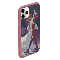 Чехол iPhone 11 Pro матовый Sousou no Frieren Fern Stark Love dance, цвет: 3D-малиновый — фото 2