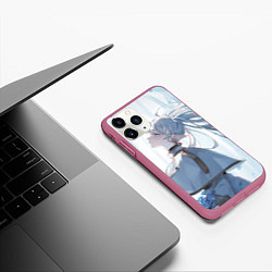 Чехол iPhone 11 Pro матовый Sousou no Frieren Фрирен beautiful, цвет: 3D-малиновый — фото 2