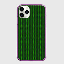 Чехол iPhone 11 Pro матовый Паттерн из пересекающихся овалов, цвет: 3D-фиолетовый