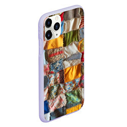 Чехол iPhone 11 Pro матовый Patchwork - ai art, цвет: 3D-светло-сиреневый — фото 2