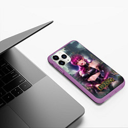 Чехол iPhone 11 Pro матовый League Of Legends Akali Kda, цвет: 3D-фиолетовый — фото 2