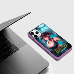 Чехол iPhone 11 Pro матовый League Of Legends Akali Kda, цвет: 3D-фиолетовый — фото 2