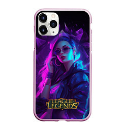 Чехол iPhone 11 Pro матовый League of Legends Kaisa Kda style, цвет: 3D-розовый