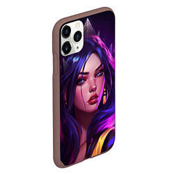 Чехол iPhone 11 Pro матовый League of Legends Kaisa Kda style, цвет: 3D-коричневый — фото 2