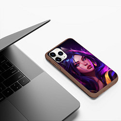 Чехол iPhone 11 Pro матовый League of Legends Kaisa Kda style, цвет: 3D-коричневый — фото 2