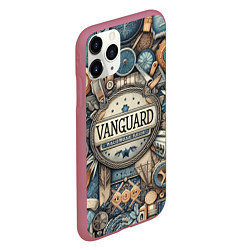 Чехол iPhone 11 Pro матовый Vanguard composition - ai art, цвет: 3D-малиновый — фото 2