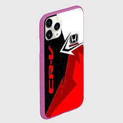 Чехол iPhone 11 Pro матовый Honda CR-V - sport uniform, цвет: 3D-фиолетовый — фото 2
