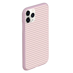 Чехол iPhone 11 Pro матовый Бледный серо-розовый в полоску, цвет: 3D-розовый — фото 2
