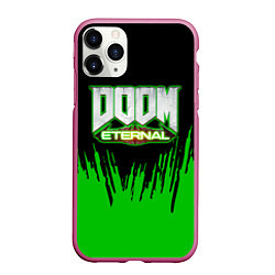 Чехол iPhone 11 Pro матовый Doom, цвет: 3D-малиновый