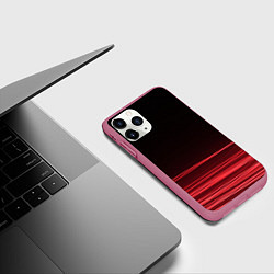 Чехол iPhone 11 Pro матовый Веяние, цвет: 3D-малиновый — фото 2