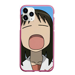 Чехол iPhone 11 Pro матовый Azumanga Daioh Аюму Касуга зевает, цвет: 3D-малиновый