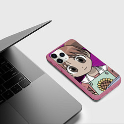 Чехол iPhone 11 Pro матовый Azumanga Daioh Тиё Михама, цвет: 3D-малиновый — фото 2