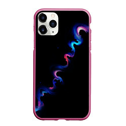 Чехол iPhone 11 Pro матовый Звёздный дым, цвет: 3D-малиновый