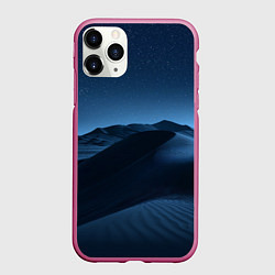 Чехол iPhone 11 Pro матовый Дюна - звездное небо, цвет: 3D-малиновый