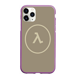 Чехол iPhone 11 Pro матовый Half-Life: Decay бежевый, цвет: 3D-фиолетовый