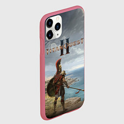 Чехол iPhone 11 Pro матовый Герой titan quest 2, цвет: 3D-малиновый — фото 2