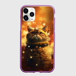 Чехол iPhone 11 Pro матовый Толстый кот - Экзот, цвет: 3D-фиолетовый