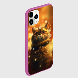 Чехол iPhone 11 Pro матовый Толстый кот - Экзот, цвет: 3D-фиолетовый — фото 2