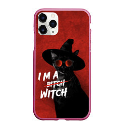 Чехол iPhone 11 Pro матовый I am witch, цвет: 3D-малиновый