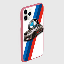 Чехол iPhone 11 Pro матовый Немецкий кроссовер BMW X6 M, цвет: 3D-малиновый — фото 2