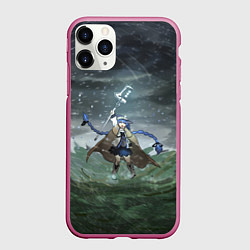 Чехол iPhone 11 Pro матовый Реинкарнация Безработного Roxy, цвет: 3D-малиновый