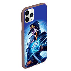 Чехол iPhone 11 Pro матовый Jotaro Kujo - neon glow fantasy, цвет: 3D-коричневый — фото 2